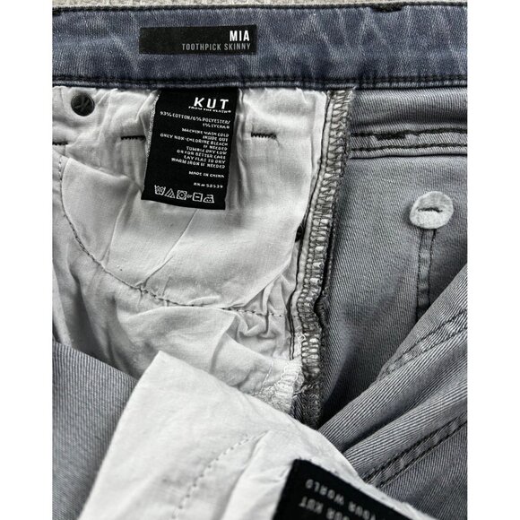 Kut From The Kloth Womens Distressed Ripped Mia Toothpick Skinny Jeans Size 8 - Picture 5 of 11